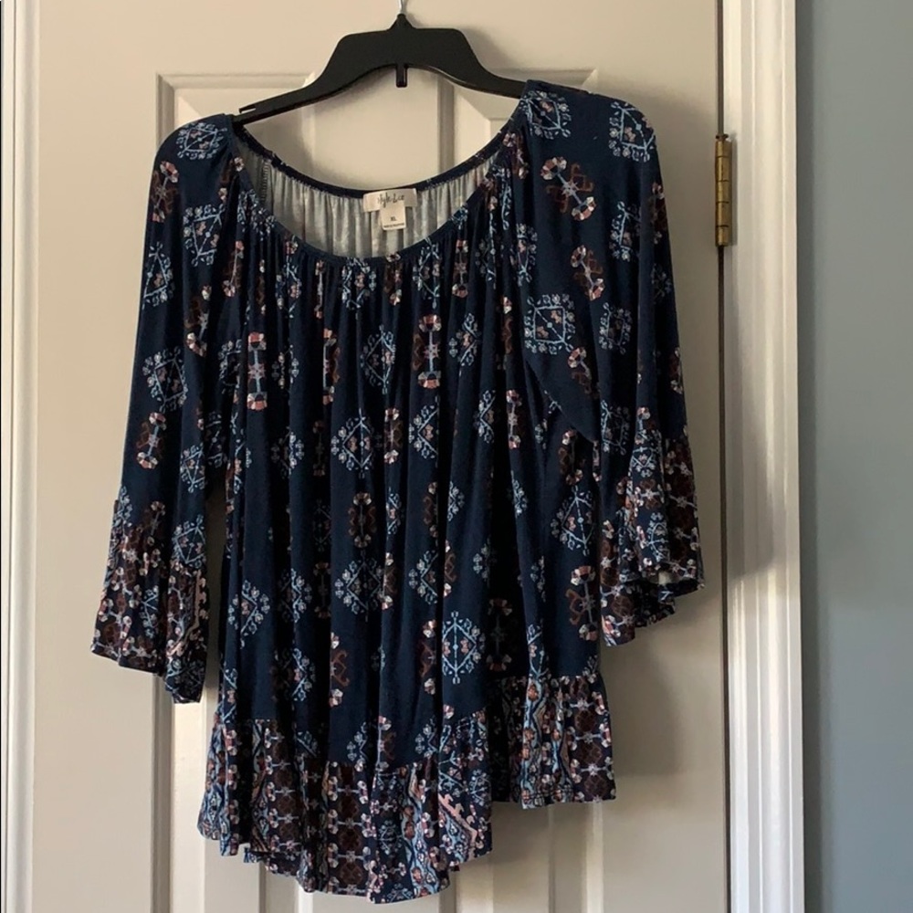 Blouse- blue multi colored